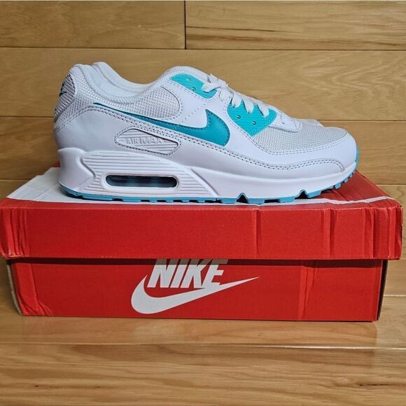 Nike Air Max 90 White Hyper Jade Black Size 8.5 Mens Shoe CT1028-102 main image 12